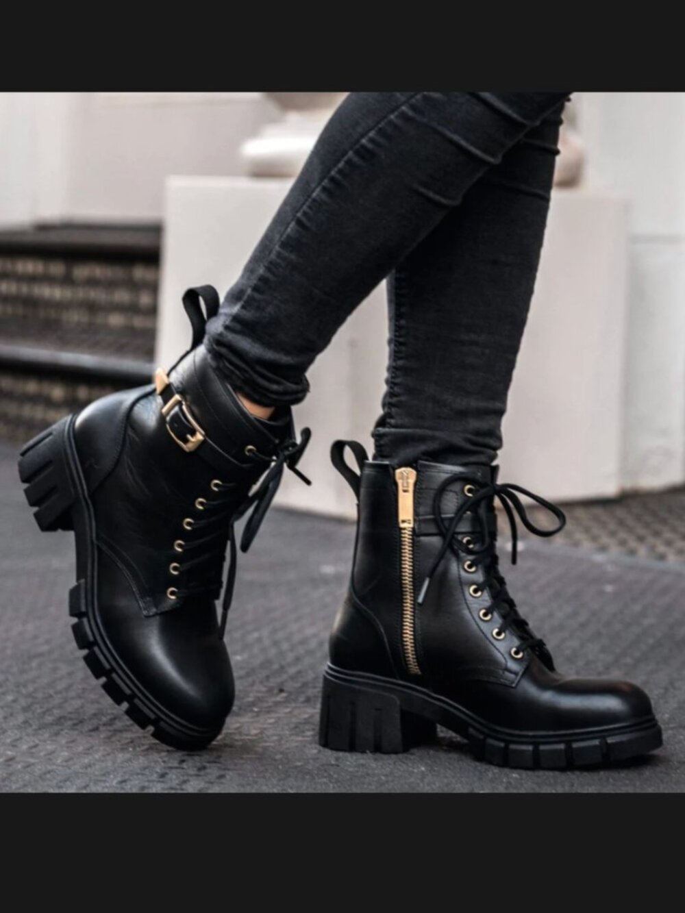 Thursday Boot Co. Womens Coda Black Combat Boots Size 10 Barely Worn Platform